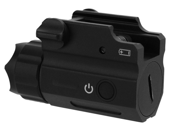 TacFire FLP360F 360 Lumen, Pistol Flashlight (Full-Sized) Black White CREE LED