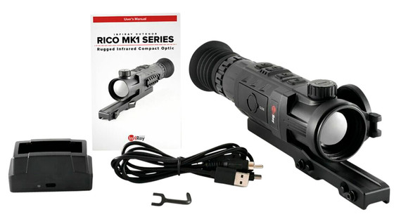 InfiRay Outdoor RH50 RICO MK1 Thermal Rifle Scope Black 3x 50mm Black/White/Red/Green; 2 Dynamic/5 Static Reticle 640x480t 50Hz Resolution
