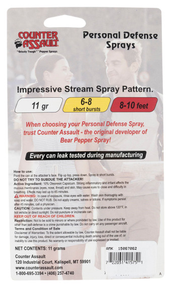 Counter Assault 15067062 Pepper Blitz OC Pepper Range 6-8 ft 1.20 oz