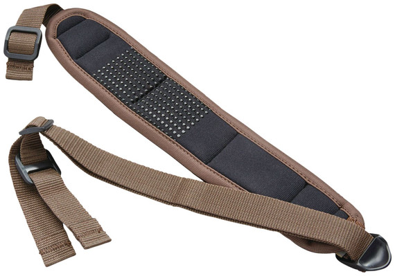 Butler Creek 180015 Comfort Stretch, Rifle Sling Brown Neoprene w/Non-Slip Grippers 20 in-46 in OAL 2.50 in Wide Adjustable Design