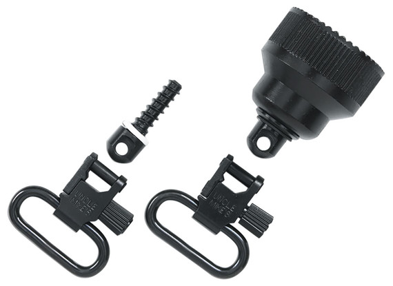 Uncle Mikes 18015 Mag Cap Swivel Set made of Steel with Blue Finish, 1 in Loop Size & Quick Detach Style for 20 Gauge Remington 870 & 870 Youth Includes Two Super Swivels