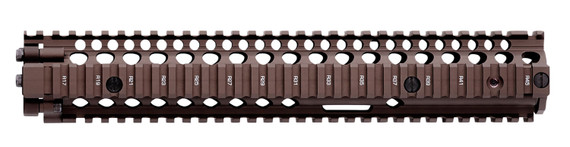 Daniel Defense 0100408001 M4A1 RIS II Handguard 12.25 in 2-Piece, Style Made of 6061-T6 Aluminum with FDE Anodized Finish & Picatinny Rail for AR-15