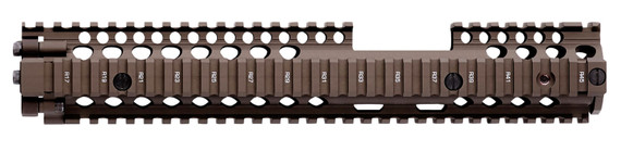 Daniel Defense 0100408030 M4A1 FSP RIS II Handguard 12.25 in 2-Piece, Style Made of 6061-T6 Aluminum with FDE Anodized Finish & Picatinny Rail for AR-15