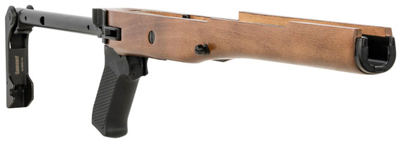 Samson 100000103 A-TM Folding Stock Black Oxide Steel & Walnut Finish with Black Polymer Grip for Ruger Mini-14, Ruger Mini Thirty Right Hand (, Rifle Parts NOT Included)