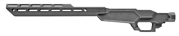 Sharps Bros SBC02 Heatseeker, Rifle Chassis Stock Fits Ruger American, Rifle, 6061-T6 Aluminum w/Cerakote Finish, 14 in M-LOK Handguard, Compatible w/AICS Short Action, Magazines