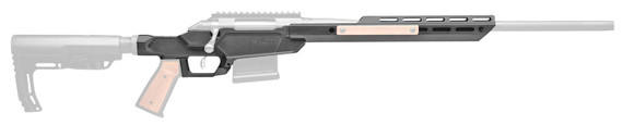 Sharps Bros SBC02 Heatseeker, Rifle Chassis Stock Fits Ruger American, Rifle, 6061-T6 Aluminum w/Cerakote Finish, 14 in M-LOK Handguard, Compatible w/AICS Short Action, Magazines