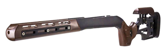 Woox SHCHS00134 Furiosa Chassis Walnut Aluminum Aluminum Chassis w/Adjustable Cheek Fits Savage 110 Long Action 31" OAL Ambidextrous Hand