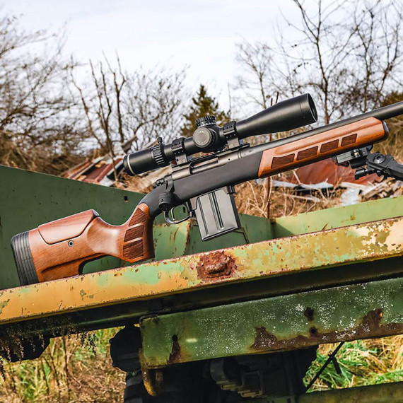 Woox SH.GNS002.39 Exactus Walnut Stock Aluminum Chassis with Adjustable Cheek for Ruger 10/22 Right Hand