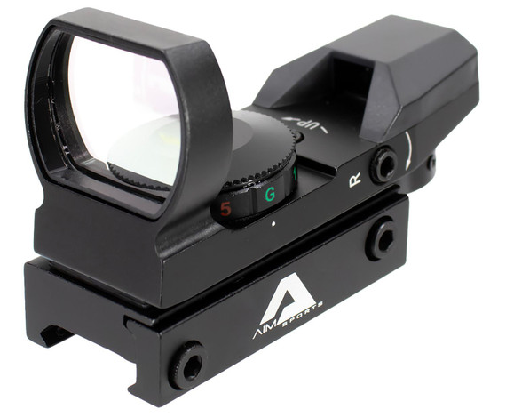 Aim Sports RT4S01 Reflex Special Ops Edition Matte Black 1 x 24 mm x 34 mm Red/Green Multi Reticle, Red Dot Sight
