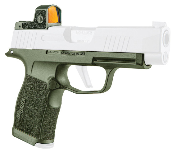 Sig Sauer Electro-Optics SORG0605 RomeoZero Grip Mod Kit OD Green 1x24mm 6 MOA Illuminated Red Dot Reticlet Fits Sig P365XL Compatible w/Sig Sauer P365 Optics Ready Pistols