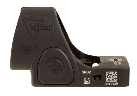 Trijicon 2500002 SRO Matte Black 1 x 0.98 in x 0.89 in 2.5 MOA, Red Dot Sight