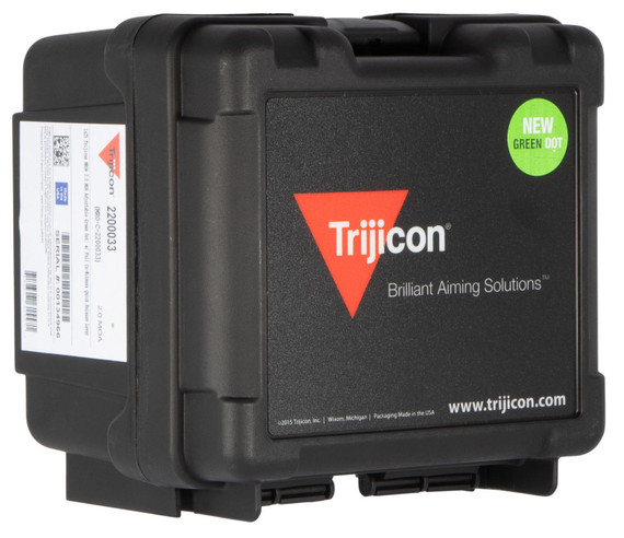 Trijicon 2200033 MRO Matte Black 1 x 25 mm 2 MOA Green Dot Levered Quick Release Full Cowitness Mount, Red Dot Sight