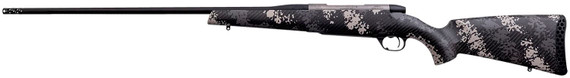 Weatherby MBT20N280AR6B Mark V Backcountry 2.0 Ti Full Size 280 Ackley Improved 4+1 24 in Graphite Black Cerakote Fluted Threaded Barrel, Titanium Receiver, Peak 44 Blacktooth Black w/Gray & White Sponge Accents Carbon Fiber Stock, Rifle