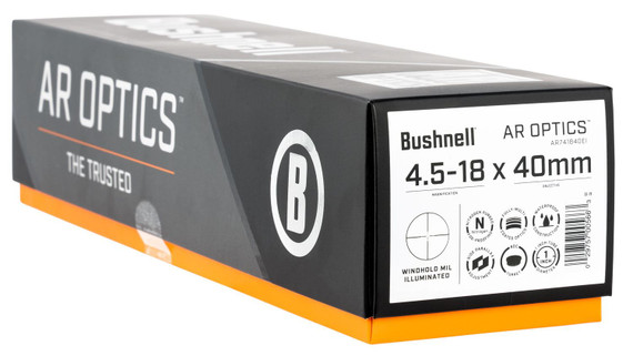 Bushnell AR741840EI AR Optics Matte Black 4.5-18x 40mm 1 in Tube Illuminated Windhold Reticle