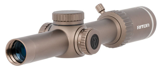 Riton Optics 3T18ASIB 3 Tactix Flat Dark Earth 1-8x24mm 30mm Tube Illuminated OT Reticle