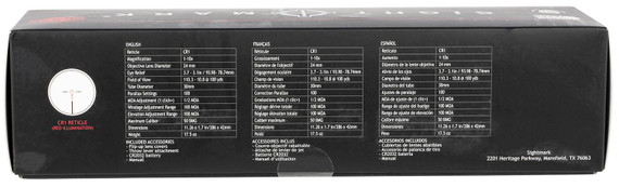 Sightmark SM13138CR1 Citadel Black Hardcoat Anodized 1-10x 24mm 30mm Tube Illuminated Red CR1 Reticle, Rifle Scope