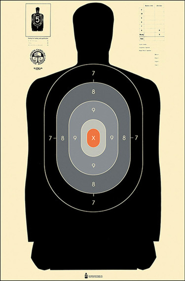 Action Target B27NCJA100 North Carolina Criminal Justice Academy Silhouette Paper Hanging 24" x 45" Black/Gray/White 100 Per Box