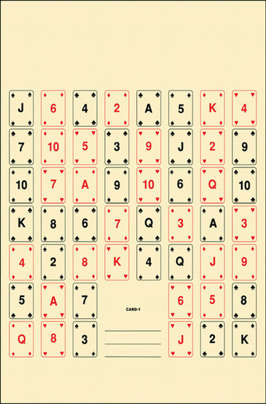 Action Target CARD1100 Entertainment 52 Playing Cards 22.50 in x 24 in Multi-Color 100 Per Box Paper Targets