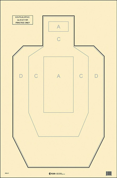 Action Target IPSCP100 Military IPSC/USPSA IPSC Paper Hanging 23" x 35" Black/White 100 Per Box