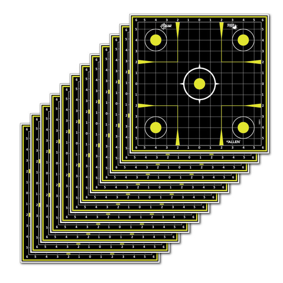 EZ-Aim 15211 Splash Reactive Sight - In - Grid Non-Adhesive 12 Pack Paper Targets