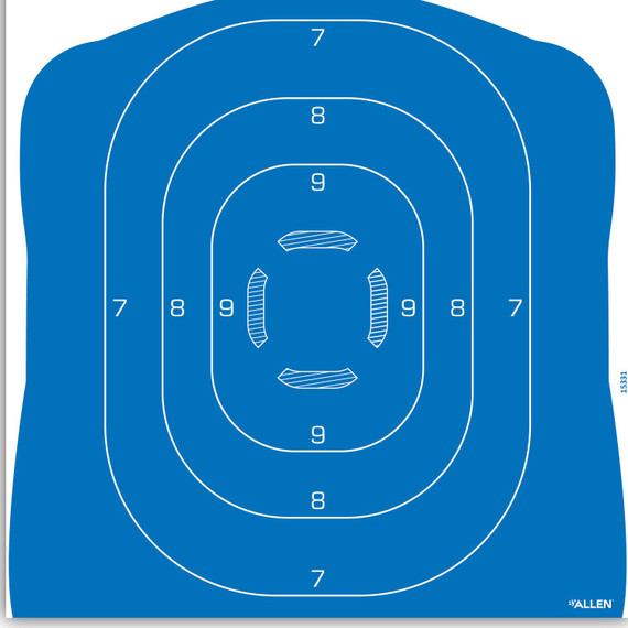 EZ-Aim 15331 Silhouette Hanging 23 in x 35 in Blue/White 4 Per Pack Paper Targets