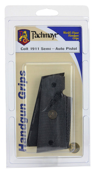 Pachmayr 02919 Signature Grip Wraparound Checkered Black Rubber for Colt MK IV Series 80 Delta Elite