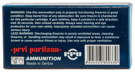 PPU PPD32A Defense 32ACP 71gr Jacketed Hollow Point 50 Per Box/20 Case Centerfire, Handgun Ammunition