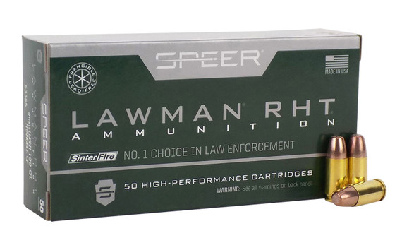 Speer 53365 Lawman Training RHT 9mmLuger 100gr SinterFire Frangible 50 Per Box/20 Case Centerfire, Handgun Ammunition