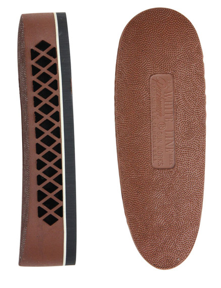 Pachmayr 00007 F325 Deluxe Field Recoil Pad Medium Brown with White Line Rubber for, Shotgun
