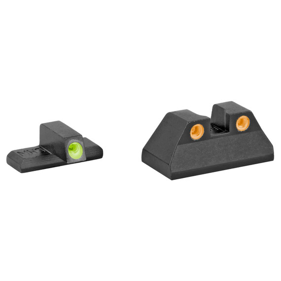 Meprolight Tru-Dot, Fixed Tritium Sights, Green/Orange, Fits HK USP Compact 9/40S&W/45ACP 0115173301