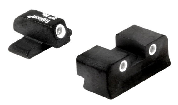 Trijicon 600988 Bright & Tough Night Sights- FN509 Black | Green Tritium White Outline Front Sight Green Tritium White Outline Rear Sight