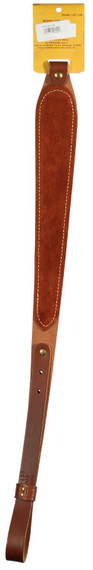 Hunter Company 027138 Cobra Carrier Sling made of Chestnut Tan Leather with Basket Weave Pattern, Padded Design & 1 in Swivels for, Rifles