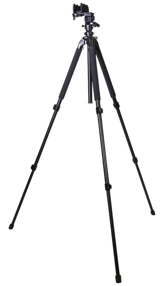 KOPF Jager KJ85001K K700 AMT Tripod made of Aluminum with Black Finish, Pivoting Reaper Grip, 360 Degree Pan & 3-Level Leg Extensions