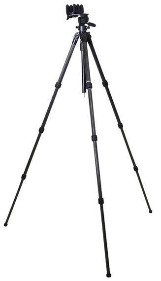 KOPF Jager KJ85002K K800 CF Tripod made of Carbon Fiber with Black Finish, Pivoting Reaper Grip, 4-Level Leg Extensions & 360 Degree Pan