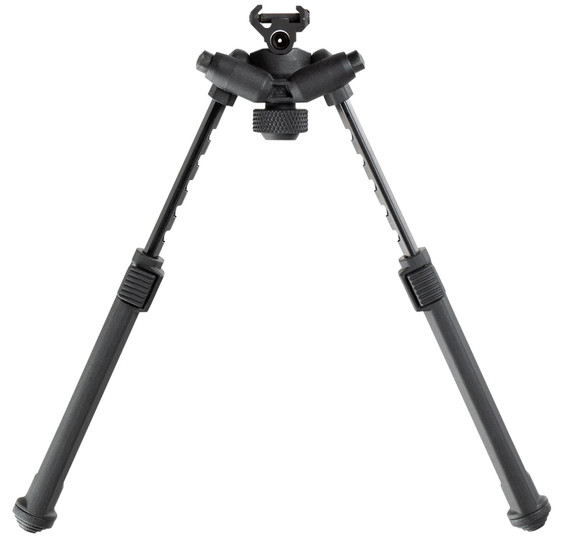 Magpul MAG941BLK Bipod 1913 Picatinny Rail Attachment, Black Mil-Spec Anodized Aluminum, 6.80-10.30 in Vertical Adjustment, Rubber Feet for AR-Platform