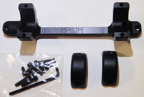 DNZ MPS1M Game Reaper-Mossberg Scope Mount/Ring Combo Matte Black 1 in