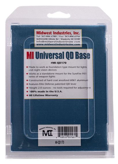 Midwest Industries MIQD170 Universal QD Base Black Hardcoat Anodized