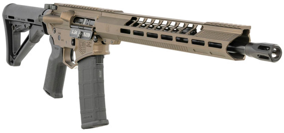 Diamondback DB1836K071 DB15 5.56x45mm NATO 16 in 30+1 Midnight Bronze Adjustable Magpul CTR Stock Black Magpul MOE K2 Grip with Black Gold Lower, Rifle