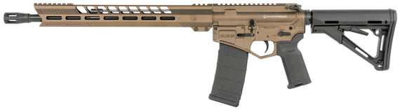 Diamondback DB1836K071 DB15 5.56x45mm NATO 16 in 30+1 Midnight Bronze Adjustable Magpul CTR Stock Black Magpul MOE K2 Grip with Black Gold Lower, Rifle