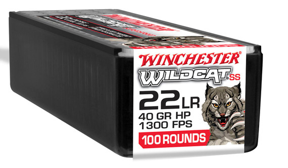 Winchester WW22LRSSD Wildcat Super Speed 22LR 40gr Copper Plated DynaPoint 100 Per Box/20 Case Rimfire Ammunition