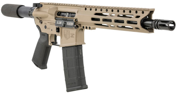 Diamondback DB1915K061 DB15 AR Carbine Length 5.56x45mm NATO 10 in 30+1 FDE Buffer Tube Stock, Pistol