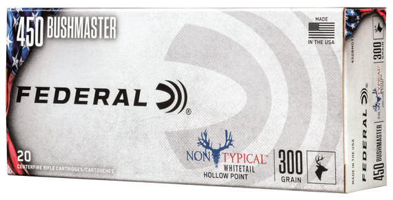 Federal 450BMDT1 Non-Typical 450 Bushmaster 300 gr Non-Typical Soft Point (SP) 20 Bx/ 10 Cs