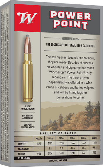 Winchester X3582 Power-Point 358Win 200gr 20 Per Box/10 Case Centerfire, Rifle Ammunition