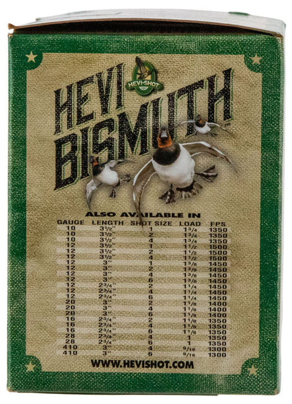 HEVI-Shot HS14504 HEVI-Bismuth 12Gauge 3.50 in 1 1/2oz Bismuth 4Shot 25 Per Box/10 Case, Shotgun Shells