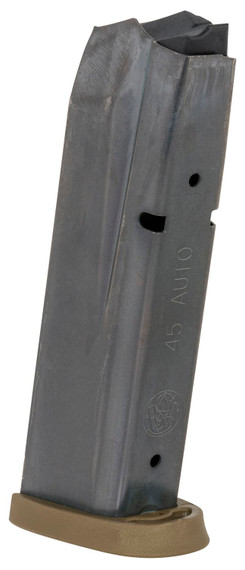 Smith & Wesson 194700000 M&P 10rd 45ACP Blued/Brown Floor Plate Steel, Magazine
