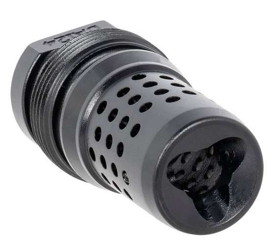 Dead Air DA124 Xeno Muzzle Brake Black Nitride 4140 Steel with 5/8 in-24 tpi Threads