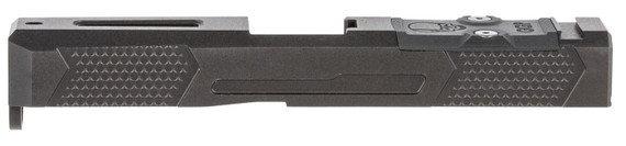Grey Ghost Precision GGP193OCV4 GGP19 Version 4 Slide Compatible w/Glock G19 Gen3, Milled For Trijicon RMR & Leupolld Deltapoint Pro, 17-4 Stainless Steel w/Black Nitride Finish