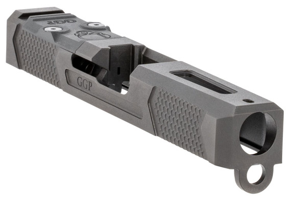 Grey Ghost Precision GGP193OCV4 GGP19 Version 4 Slide Compatible w/Glock G19 Gen3, Milled For Trijicon RMR & Leupolld Deltapoint Pro, 17-4 Stainless Steel w/Black Nitride Finish
