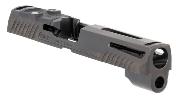 Grey Ghost Precision GGP320FBLK1 GGP320 Full Size Version 1 Slide Fits Sig P320 Full Size, Optic Cut Compatible w/Trijicon RMR, Leupold Deltapoint Pro, Or Sig Romeo 1, 416 Stainless Steel w/Black DLC Finish