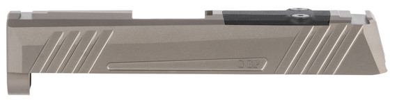 Grey Ghost Precision GGP365GRY1 GGP365 Version 1 Slide Fits Sig P365, Optic Cut Compatible w/Sig RomeoZero & Shield RMS-C, Aggressive Front & Rear Serrations, 17-4 Stainless Steel w/Gray DLC Finish